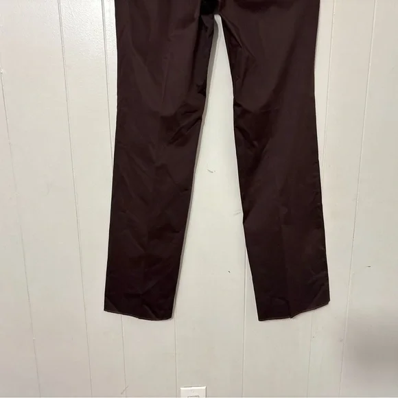 St. John For Neiman Marcus Fudge Brown Cotton Blend Career Pants Size 10 - Picture 6 of 7
